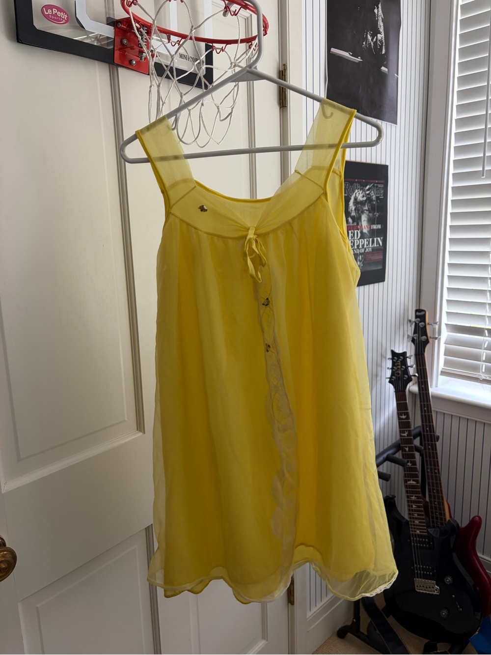 Vintage 1960s Women’s Yellow Slip Nightgown